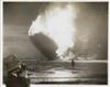 (HINDENBURG) Group of 3 photographs of the Hindenburg explosion, one with an original collage featuring a photographer shooting the bla